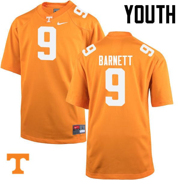 Youth #9 Derek Barnett Tennessee Volunteers College Football Jerseys-Orange